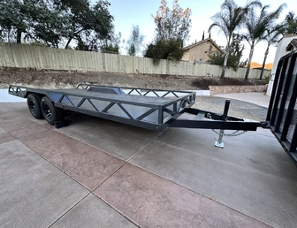 For Sale:20’x100” drive over fenders flatbed trailer