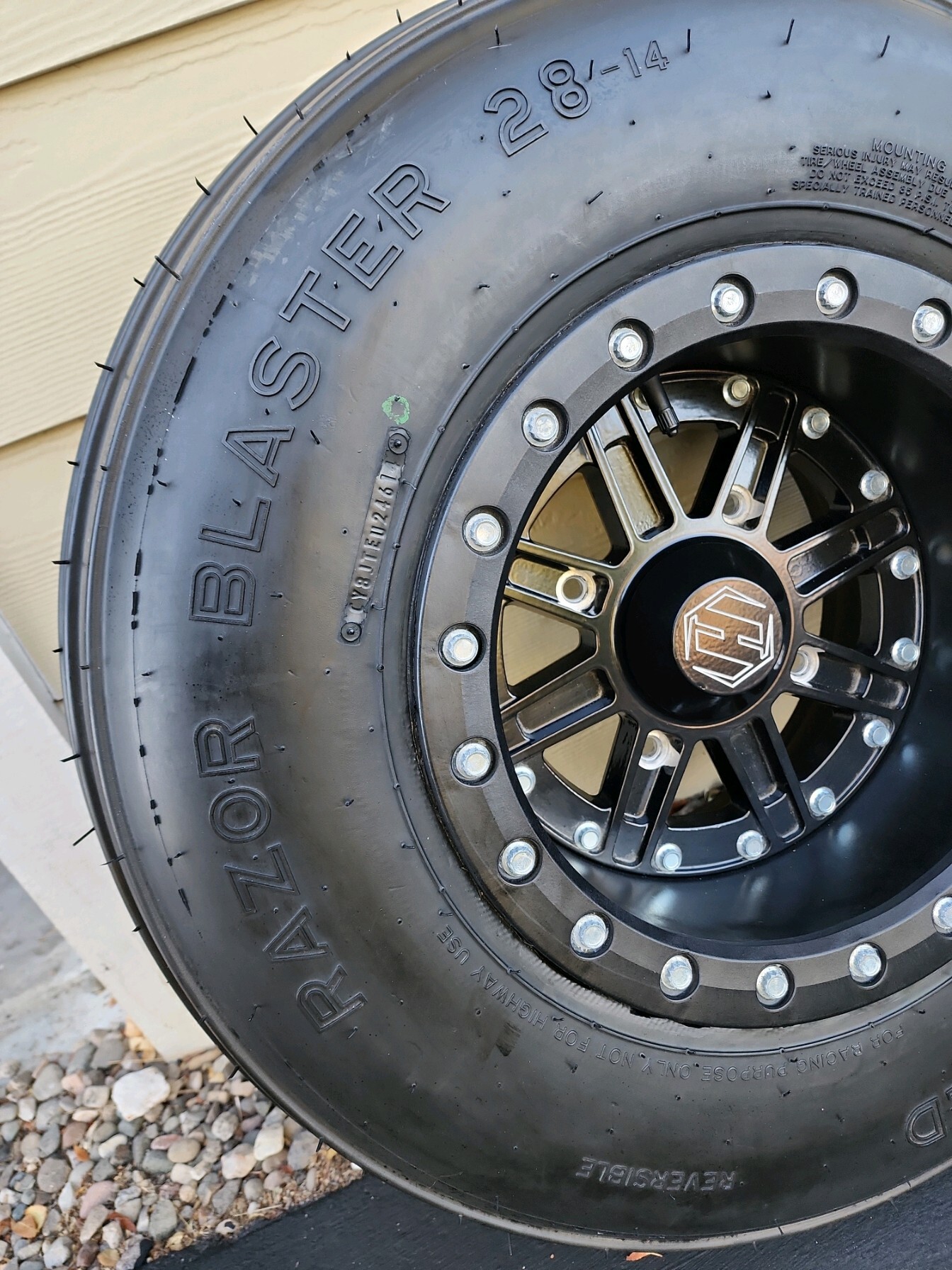 For Sale: Set of Hiper Carbon Fiber Wheels with Sand Tires (Polaris RZR XP) - photo3