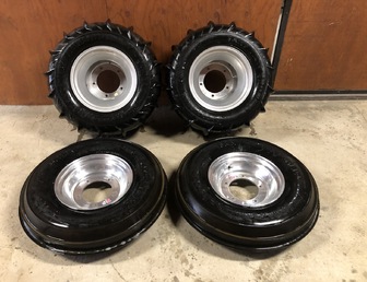 For Sale:Paddles and Razors - Sand Tires Unlimited Paddles and Razors on Douglas Wheel Technologies 15” Aluminum Rims - Like New